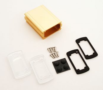 Extruded Aluminum Enclosure Gold with plastic cover EXN-23351-GDP