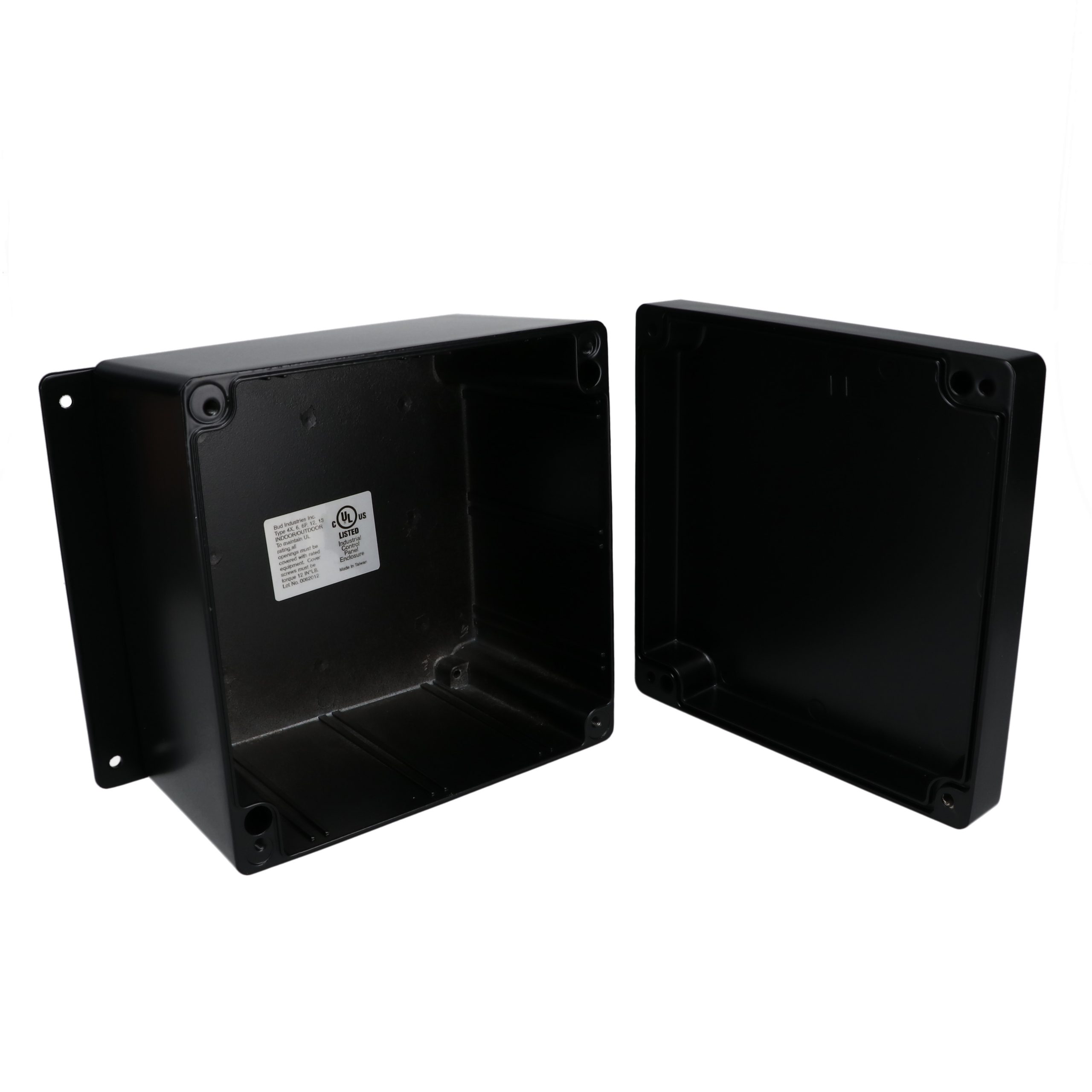 Aluminum Enclosure with Mounting Flanges Black AN-2810-AB - Bud Industries