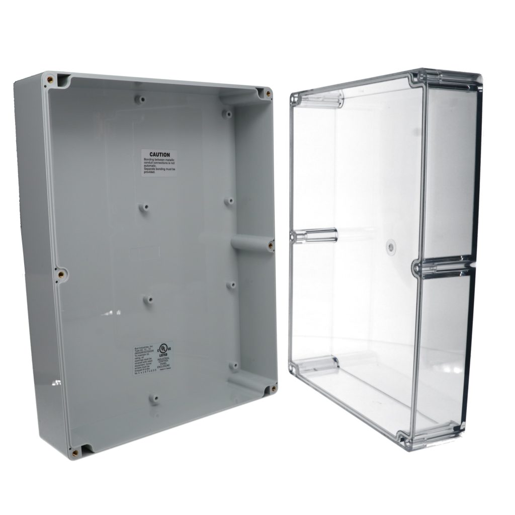 Ip65 Nema 4x Box With Clear Cover Pn 1343 C Bud Industries