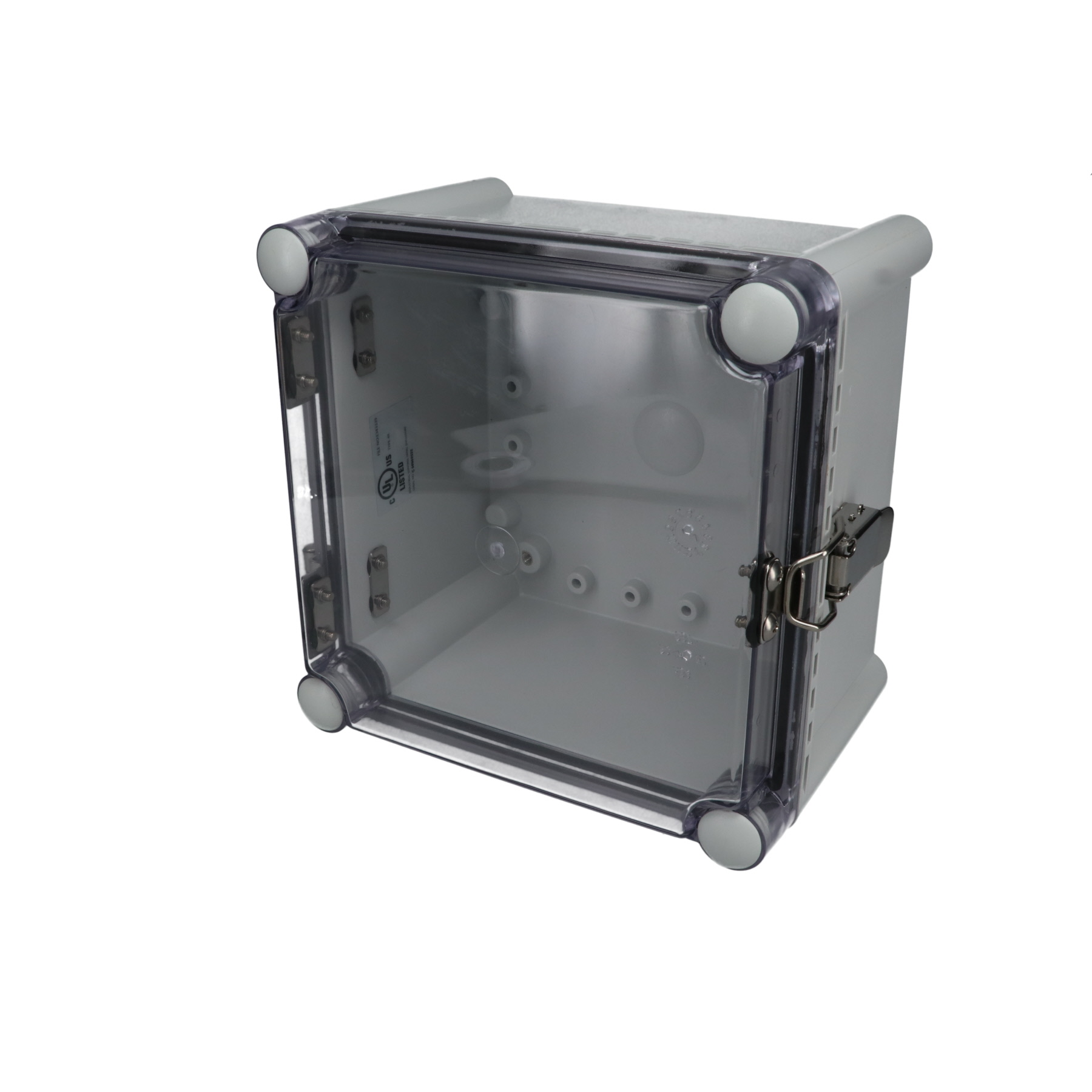 Tin Boxes Video Xxx - Fiberglass Box with Self-Locking Latch and Clear Cover PTH-22442-C - Bud  Industries