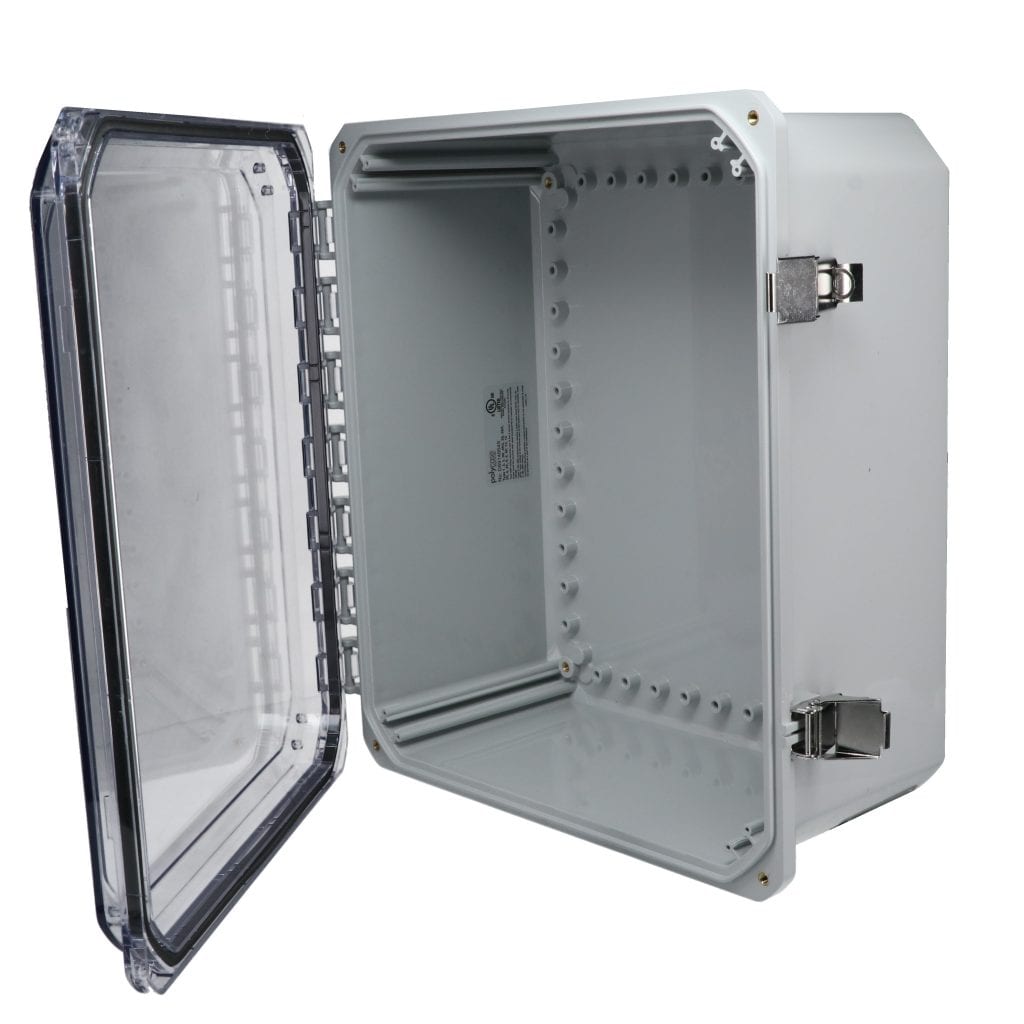IP67 4X Waterproof Electrical Box with Hinge Middle Door and Buckle Custom  Clear Lid PC Plastic Housing - China Box, Plastic Box