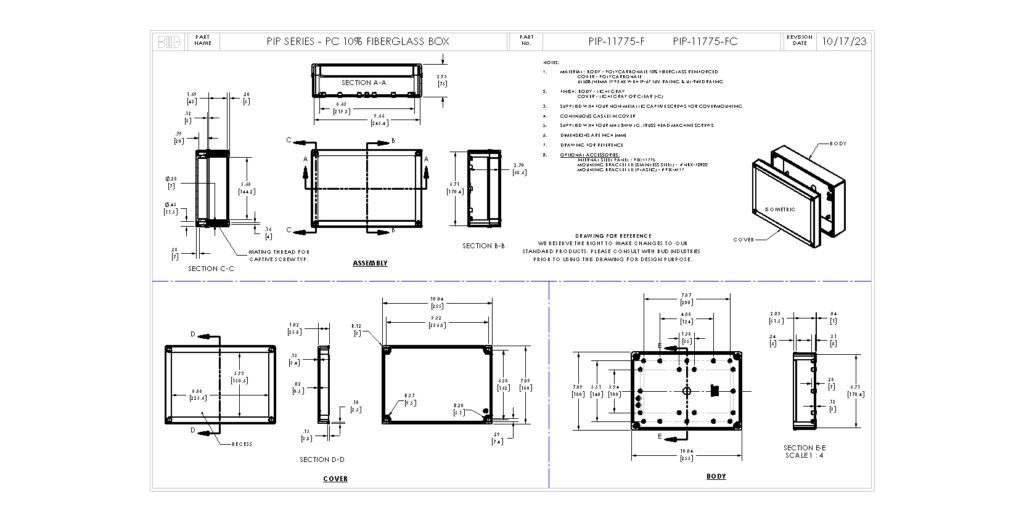 PIP-11775-F Dimensions