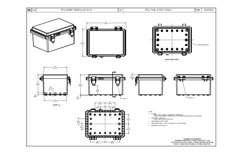 PTQ-11036 Dimensions