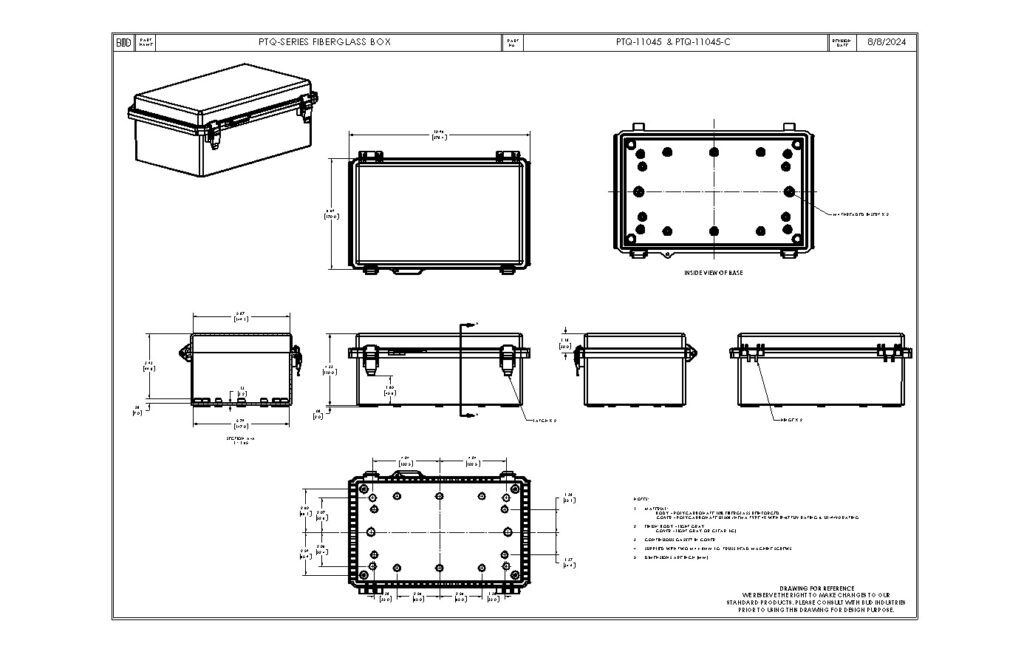 PTQ-11045-C Dimensions