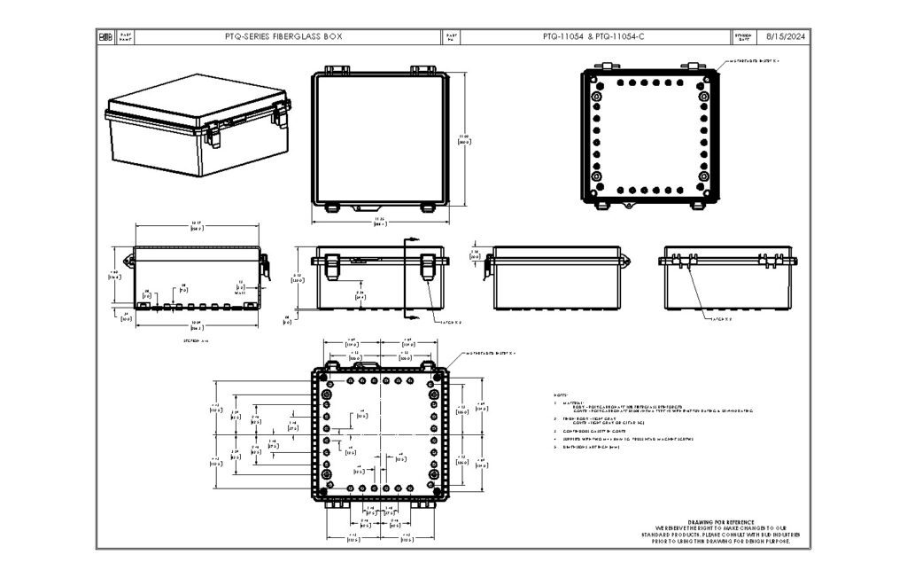 PTQ-11054 Dimensions